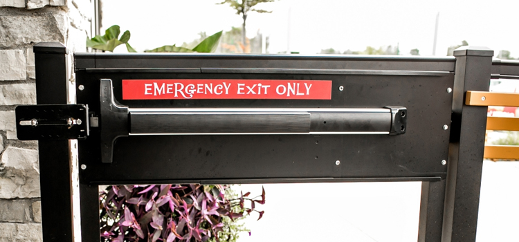 emergency push bar installation in Banning